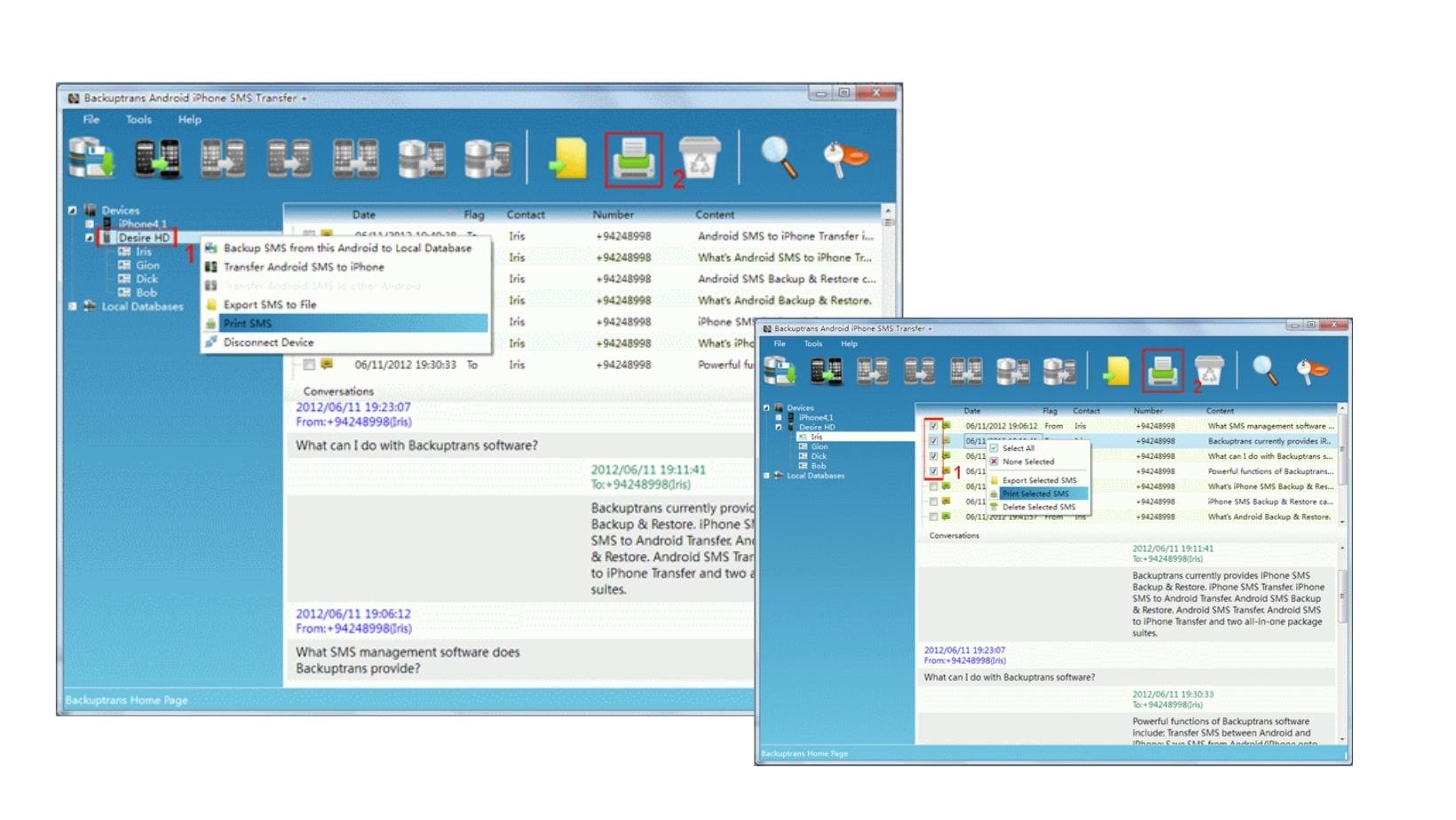 How To Print Text Messages from Android Or iPhone On Computer?