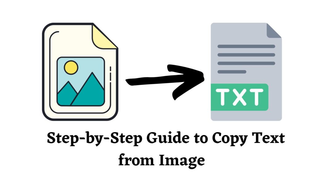A step by step guide to copy text from the image on a computer vibes